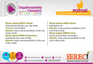 Empadronamiento electoral permanente en Bolivia | Órgano Electoral ...